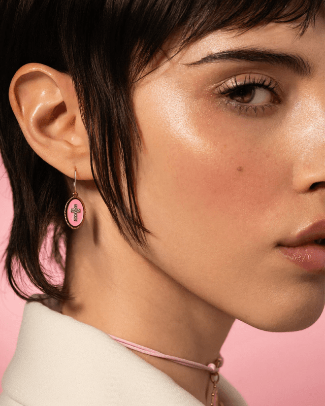 Charm Cross Pink - cb-cn 24 Charm Cross Pink - cb-cn 24